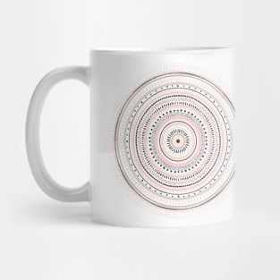 Pink Gray Geometric Doodles Mandala Mug